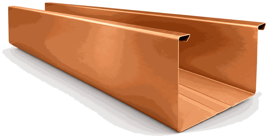 Copper Box Gutters seamless gutter profile