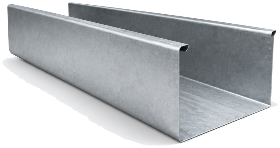 Steel 7" D Commercial seamless gutter
